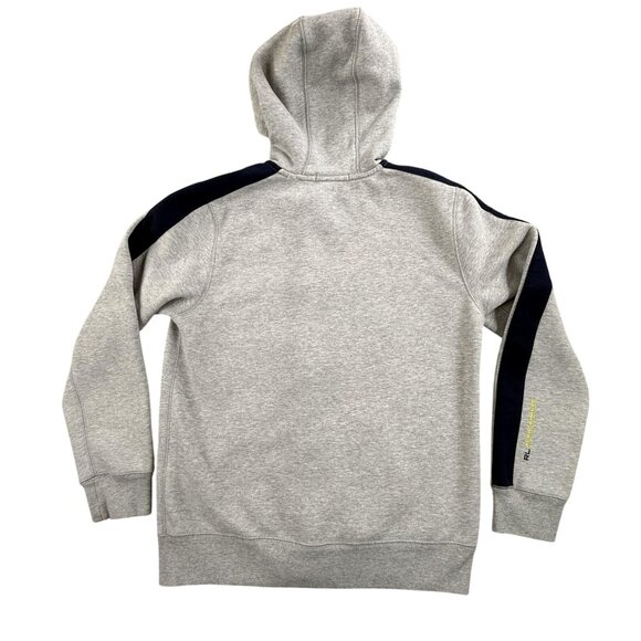Polo Ralph Lauren Hoodie Women Large Gray Polo Sport Full Zip Fleece Logo RL Y2K - Picture 2 of 16